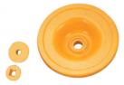 Offset aluminium steering wheel- Yellow